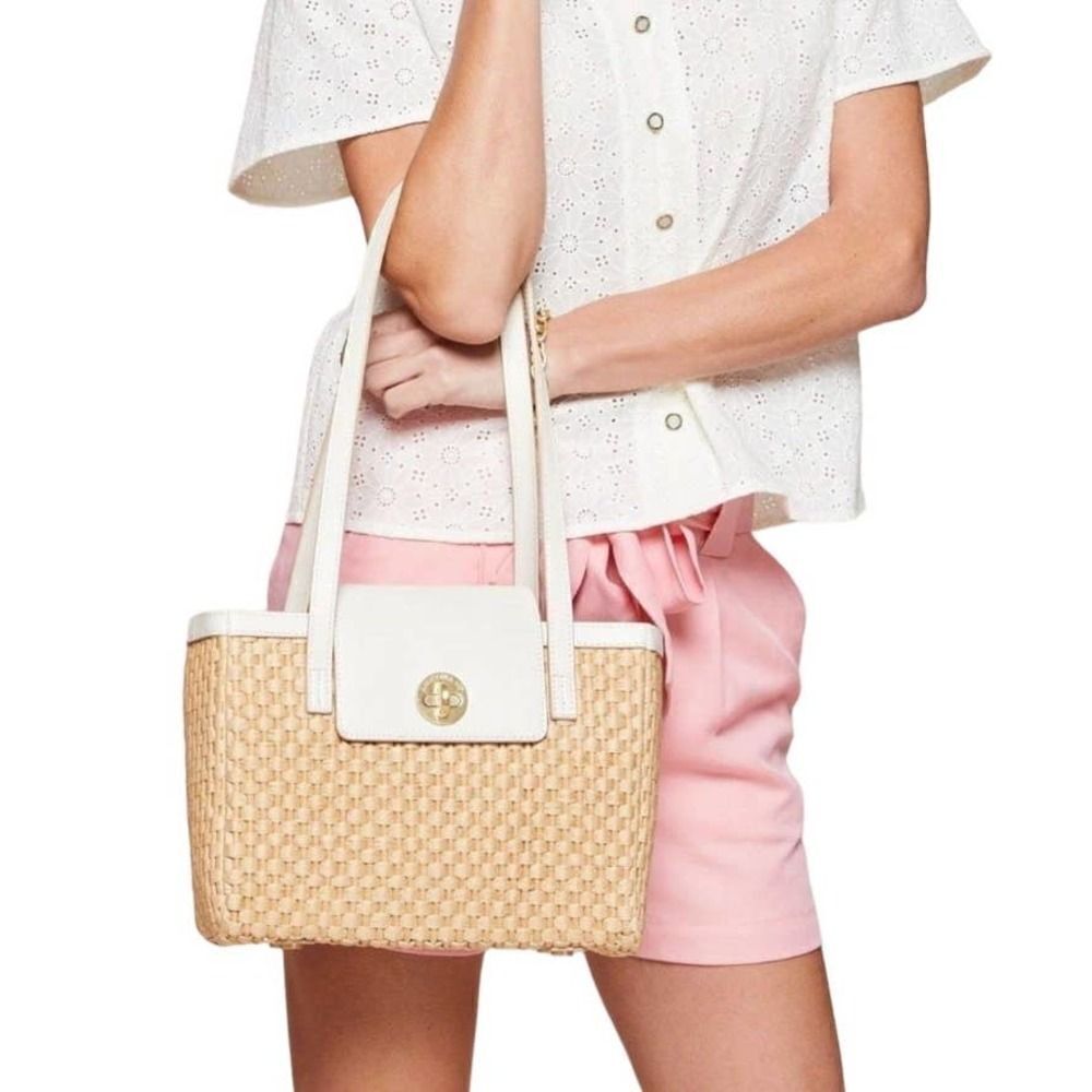 Spartina 446 Bamboo Moon Layla Woven Leather Shoulder Bag Handbag